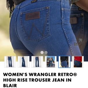Worn once! WRANGLER RETRO JEAN: HIGH RISE TROUSER